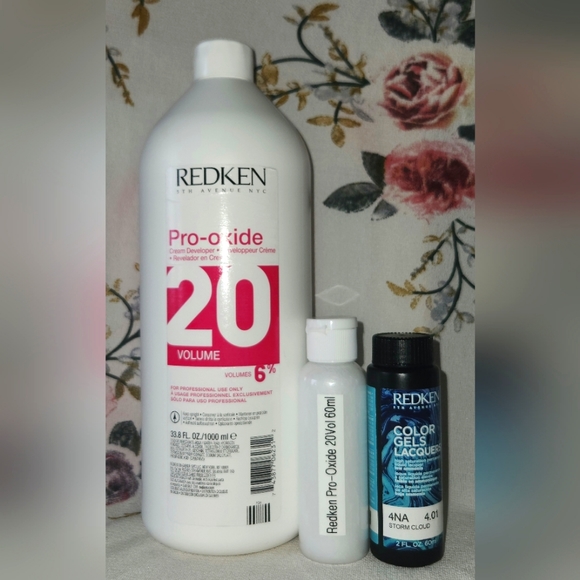 Redken Color Gels Lacquers Color Kit: 4NA Storm Cloud & Pro-Oxide Developer - Picture 3 of 3